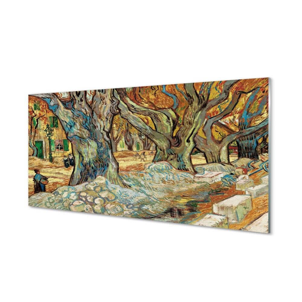 Skleneny obraz Vincent van Gogh - Oprava cesty