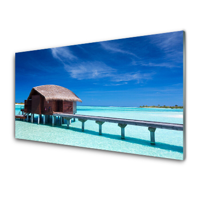 Skleneny obraz Pobrežie oceánu Dom