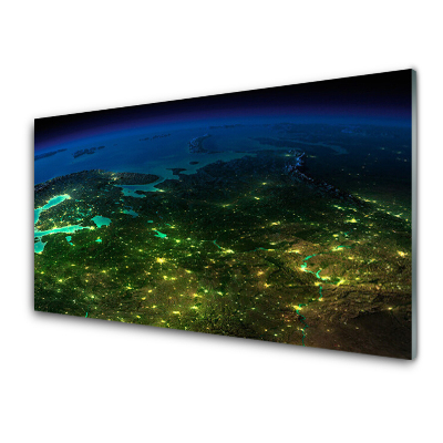 Obraz na skle Svetelný kontinent