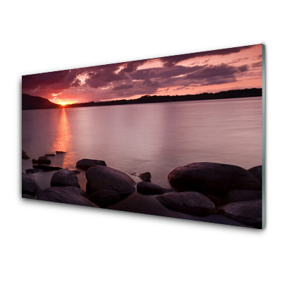 Sklenený obraz Morské kamene Západ