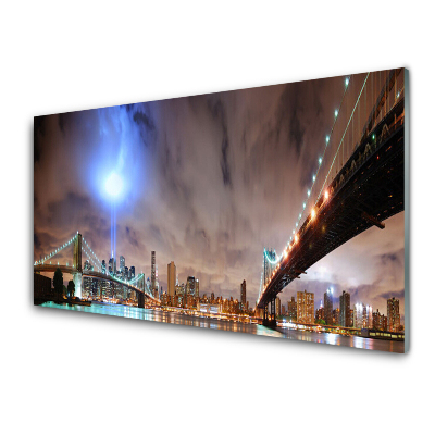 Obraz na skle Architektúra mesta mostov