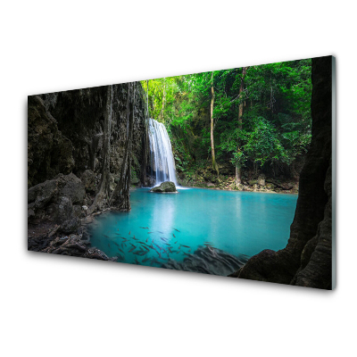 Skleneny obraz Jazero v hĺbke lesa Príroda