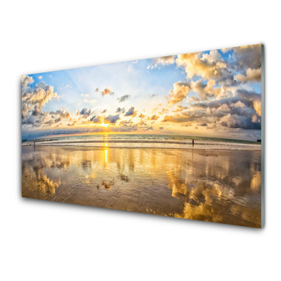 Skleneny obraz Odraz mora vo vode Krajina