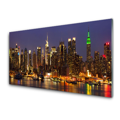 Obraz na skle Mesto osvetlené v noci