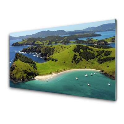 Obraz na skle Ostrov v mori