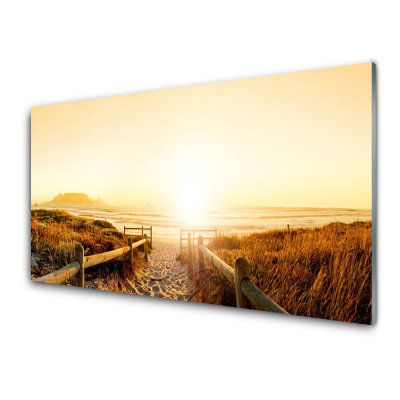 Skleneny obraz Cesta na pláži