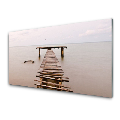 Sklenený obraz Most cez vodu