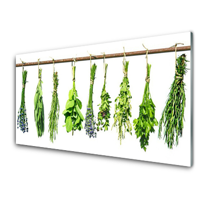 Skleneny obraz Púčiky bylín na šnúrkach