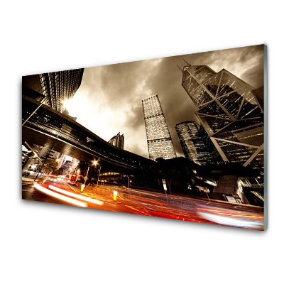 Sklenený obraz Abstraktná mestská cesta