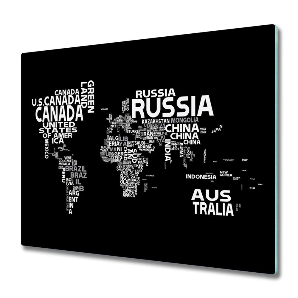 Doska na krájanie Názvy krajín Mapa