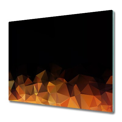 Sklenená doska na krájanie Oranžová abstrakcia