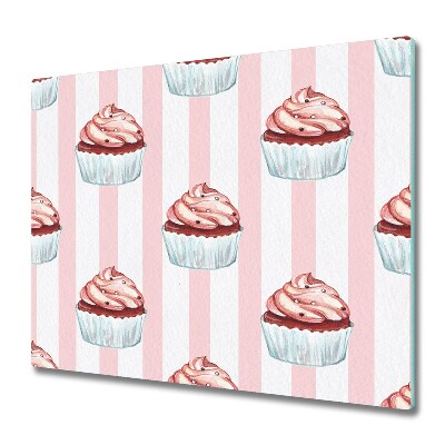 Doska na krájanie Koláčiky na ružovom pozadí