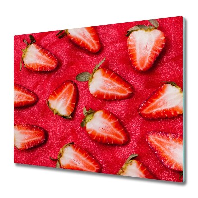 Sklenená doska na krájanie Plátky jahôd