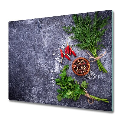 Sklenená doska na krájanie Zväzky byliniek a korenín