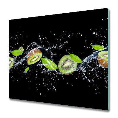 Sklenená doska na krájanie Kiwi vo vode