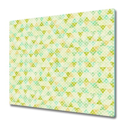 Sklenená doska na krájanie Geometrické zelené pozadie