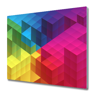 Sklenená doska na krájanie Dúhové geometrické pozadie