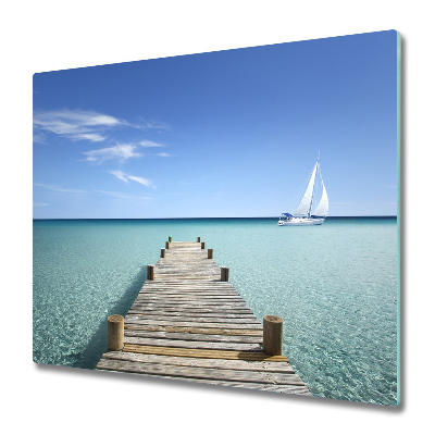 Doska na krájanie Mólo a plachetnica