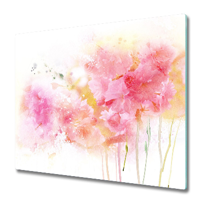 Sklenená doska na krájanie Oranžové a ružové škvrny