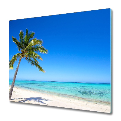 Sklenená doska na krájanie Palma na pozadí pláže