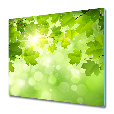 Sklenená doska na krájanie Mladé gaštanové listy