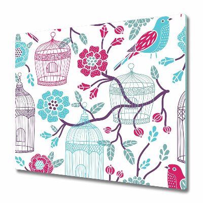 Doska na krájanie Farebné vtáčie klietky