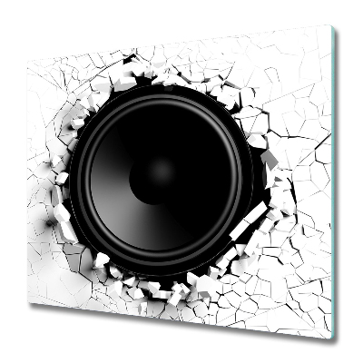 Sklenená doska na krájanie Prenikavé pozadie reproduktora