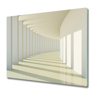 Sklenená doska na krájanie Svetelná hra tieňov v chodbe,