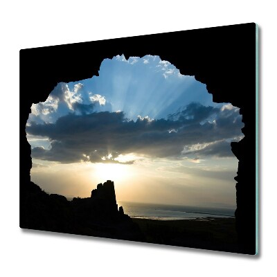 Sklenená doska na krájanie Pohľad na oblohu