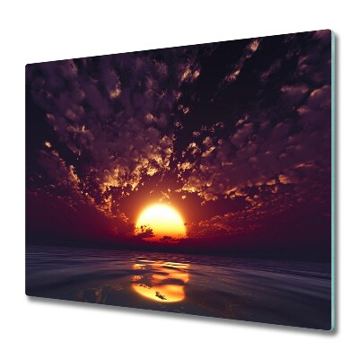 Sklenená doska na krájanie Magický západ slnka