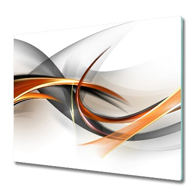 Doska na krájanie Oranžová a sivá abstrakcia