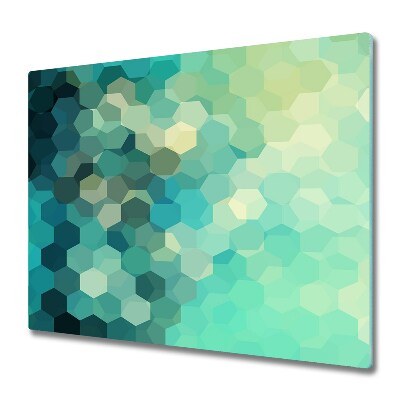 Doska na krájanie Modré pozadie so šesťuholníkmi