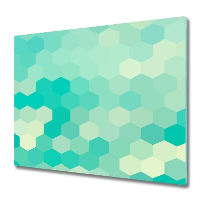 Doska na krájanie Pozadie z modrých šesťuholníkov