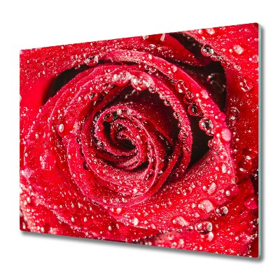 Sklenená doska na krájanie Ruža na ruži