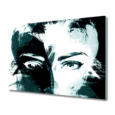 Sklenená doska na krájanie Abstraktná ženská tvár