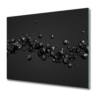 Sklenená doska na krájanie 3D abstrakcia častíc