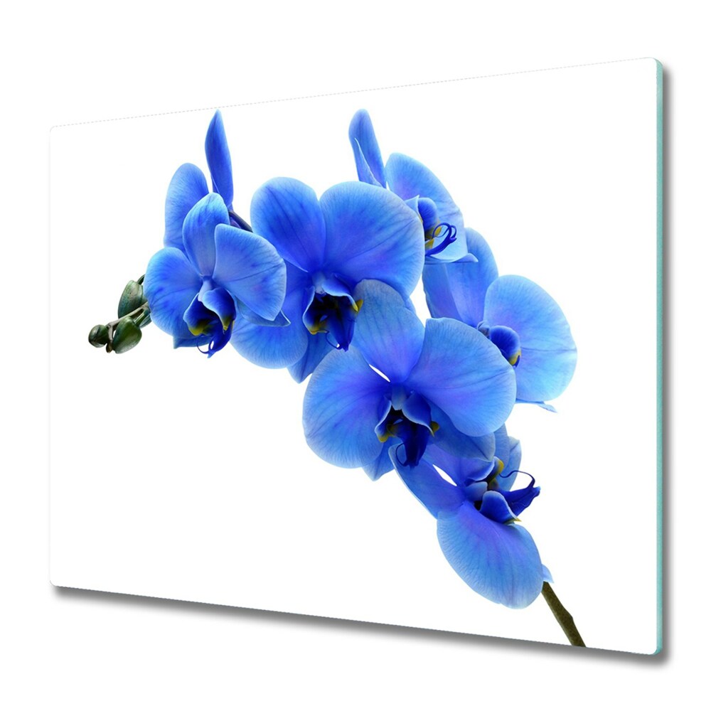 Sklenená doska na krájanie Modrý kvet orchidey