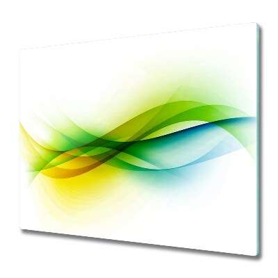 Doska na krájanie Abstraktné žltozelené a modré vlny