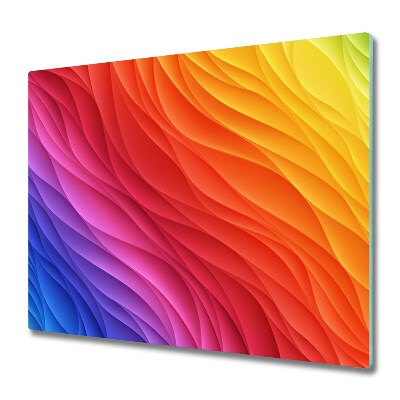 Doska na krájanie Dúhové vlny v teplých tónoch,