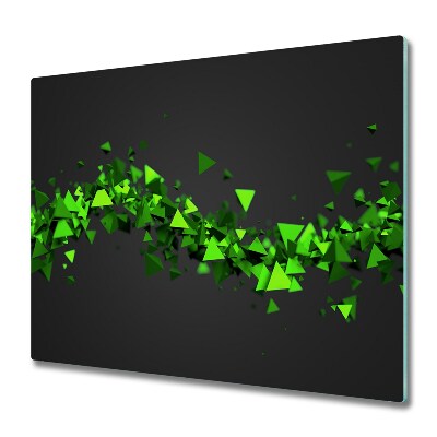 Sklenená doska na krájanie Geometrická neónovo zelená vlna