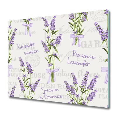 Sklenená doska na krájanie Provensálska levanduľa
