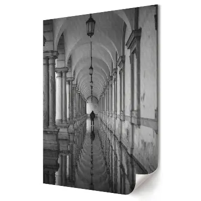 Plagát Osamelá cesta v monochromatickom svete