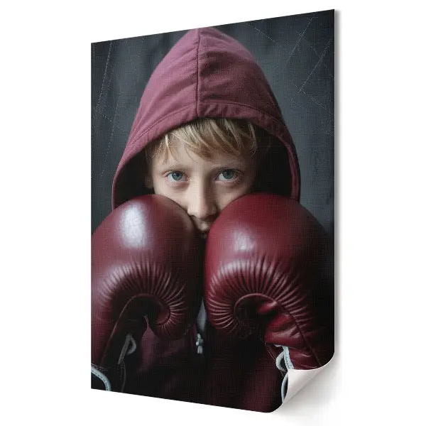 Plagát Mladý boxer pripravený na boj