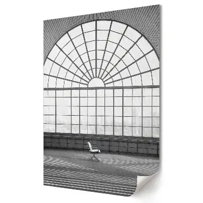 Retro plagát s minimalistickým motívom vesmíru a osvetlením
