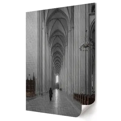 Retro plagát Pokoj v čiernobielej architektúre