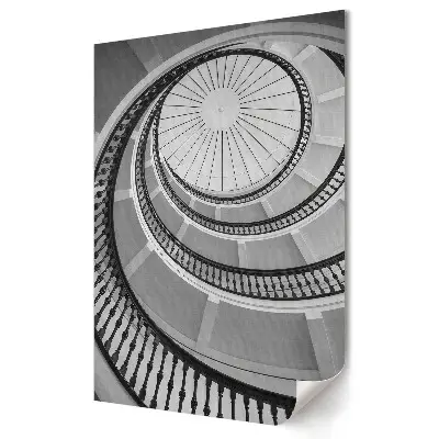 Plagát Elegantná špirála v monochromatickom štýle