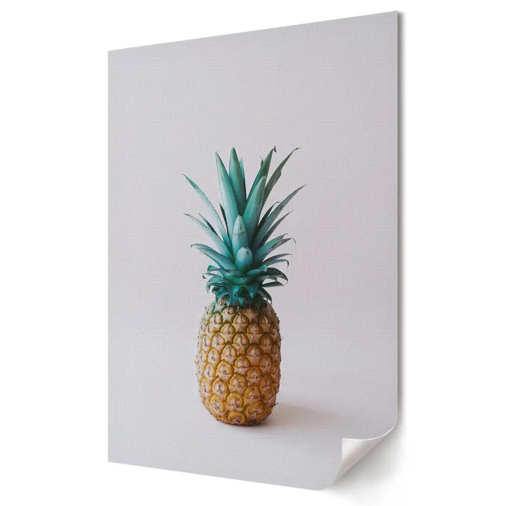 Plagát farebný ananás na minimalistickom pozadí
