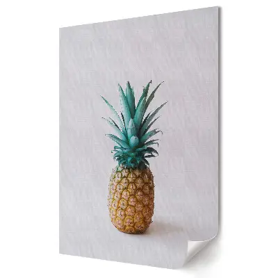 Plagát farebný ananás na minimalistickom pozadí