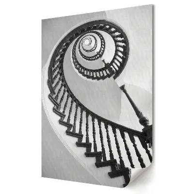 Plagát Elegantné točité schodisko v monochromatickom štýle