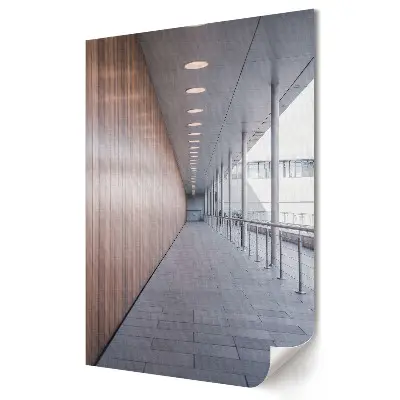 Minimalistický plagát do obývačky s motívom koridoru v modernej architektúre